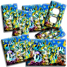TROPICAL OCEAN CORAL REEF FISH LIGHTSWITCH OUTLET WALL PLATE ROOM AQUARI... - $16.73+