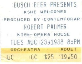 Robert Palmer Ticket Stub Agosto 23 1988 St.Louis Missouri - £36.18 GBP
