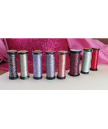 Kreinik Metallic Thread Lot #9  1/16 Ribbon 8 Spools No Repeat New Old S... - $15.76