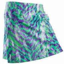 Nwt Ladies Ibkul Summer Safari Purple Green Golf Tennis Skort Size Large - £51.12 GBP