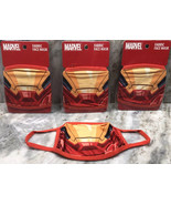 3 Ea Kids Marvel Iron Man Fabric Face Masks Ages 4 &amp; Up-Red &amp; Yellow-NEW... - £7.80 GBP