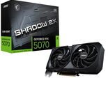 msi Gaming RTX 5070 12G Shadow 2X OC Graphics Card (12GB GDDR7, 192-bit,... - $830.36
