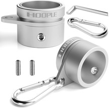 2 Pack Silver 360° Rotating Flag Pole rings Adjustable Size Anti-Wrap De... - $16.80