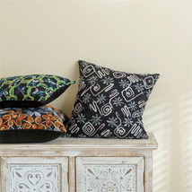 18 x 18 in Vintage Geometric Moroccan Throw Pillow Cover Sofa Bed Cushion Cover  - £13.66 GBP