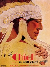 4603.Santa Fe.the chief is still chief.head dress.POSTER.decor Home Office art - $17.10+