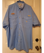 Columbia PFG  Shirt Mens XL Blue SS Fishing Vented CCA Texas Star Academ... - £12.39 GBP