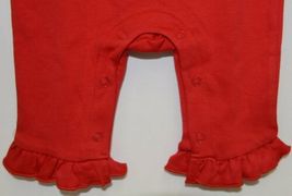 Blanks Boutique Red Long Sleeve Snap Up Ruffle Romper Size 6M image 4