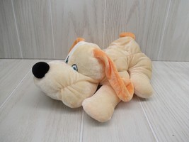 National Prize &amp; Toy plush puppy dog yellow cream orange ears blue eyes black no - £8.20 GBP