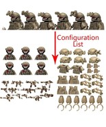 WW2 Military Building Blocks Solider Figures Gifts Weapons Guns Toys K17... - €18,82 EUR