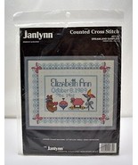 Janlynn &quot;Dreamland Sampler&quot; Birth Record Counted Cross Stitch Kit #57-34 - £14.15 GBP