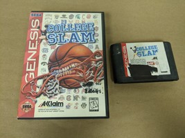 College Slam Sega Genesis Cartridge and Case damaged label - $6.89