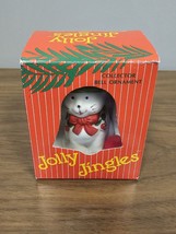 Christmas Ornament Jolly Jingles Cat Bell Porcelain Bisque 23 With Original Box - £14.15 GBP