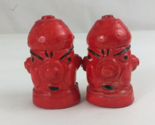 Vintage Angry Red Fire Hydrant 2.5&quot; Salt &amp; Pepper Shakers - $14.84