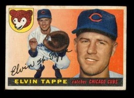 Vintage Baseball Card Topps 1955 Elvin Tappe Catcher Chicago Cubs #129 - £7.71 GBP