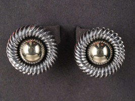 Large David Yurman Sterling/14k Domed cable french clip earrings - $514.55