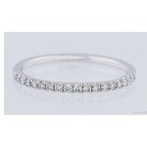 Anillo De Boda Eternity De Diamante Simulado De 0.40CT Baño De Oro Blanco De 14K - £74.19 GBP