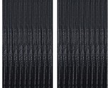 Xtralarge 6.4X8 Feet Black Fringe Backdrop - Pack Of 2, Black Tinsel Bac... - £20.02 GBP
