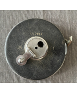 Vintage LUDELL Special 100L 100 FT. Crank Steel Measuring Tape Made In USA - £27.97 GBP