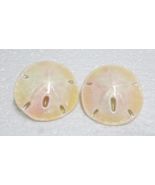 Sand Dollars in Resin Earrings Pierced Style - $4.95