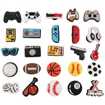 YMHOETS 25 Pieces Sports Shoe Charms for Clogs Pins for Boys Girls Game Controll - $19.78