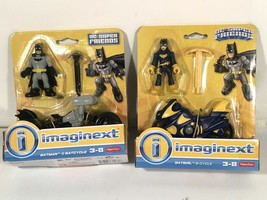 Dc Súper Amigos Imaginext Batman Batcycle Raro Htf Batgirl Con Cycle Juego Lote - £35.32 GBP