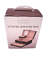 Modern Elegance Faux Leather Jewelry Box for Women, with 1 Drawer - In G... - $19.77