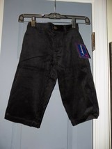 Kitestrings Black Corduroy Flat Front Pants Size 2T Boy&#39;s NEW - £16.96 GBP
