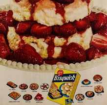 1954 General Mills Bisquick Mix Advertisement Baking Strawberry Shortcak... - €8,58 EUR