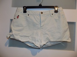 Mudd Jeans Khaki Color Flat Front Shorts Size 11 Women&#39;s - $16.56
