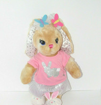 Build a Bear Jointed Poseable Brown Bunny Rabbit Stars with Outfit - £27.08 GBP