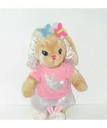 Build a Bear Jointed Poseable Brown Bunny Rabbit Stars with Outfit - £27.61 GBP