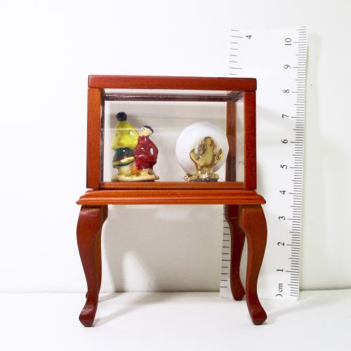 Filled Glass Display Cabinet Case 1.720/2 Reutter Wood Dollhouse Miniature - $50.81