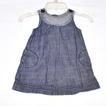 Baby Gap Girl&#39;s Easter Spring Denim Dress Size 18-24 Months - $227.13 MXN