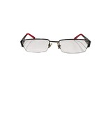 Converse Eyewear Eyeglasses Frames A029 140 Black Red Metal Rectangle Slim  - $430.99 MXN