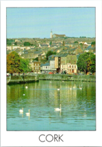 Postcard Ireland Cork Banks River Lee 3rd Largest City  Unposted  6 x 4&quot; - £5.28 GBP