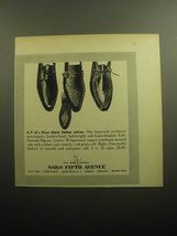 1958 Saks Fifth Avenue Shoes Ad - S.F.A&#39;s three black Italian Calves - £14.54 GBP