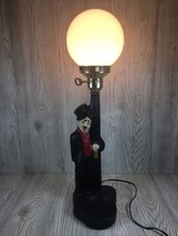 VTG 1950&#39;s Charlie Chaplin HOBO Drunk BAR LIGHT Leaning on Lamp Post Cha... - $94.05