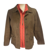 Lands’ End Women’s Detachable Vest Jacket Combo Size Small 6-8 Brown Ora... - £21.32 GBP