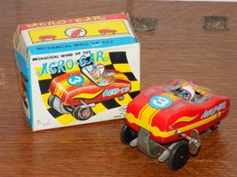 Vintage Agro-Car Wind Up Tin Toy Yone Japan in Box - $34.65