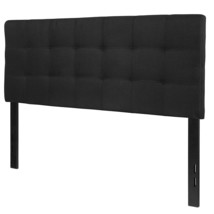 Full size Modern Box-Stitch Black Fabric Upholstered Headboard - $5,199.94 MXN