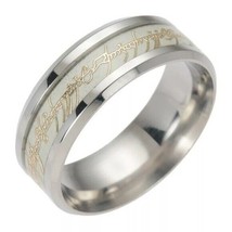 Luminous Lord of The rings Ring Glow in the dark Titanium Rings for Men Band - £12.57 GBP