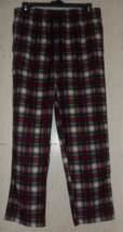 New Nautica Black Plaid Super Soft Fleece Pajama Lounge Pant W/ Pockets Size L - £19.73 GBP