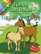 Dover Horses and Ponies Coloring and Sticker Book Cathy Beylon &amp; Nina Barbaresi - £3.97 GBP