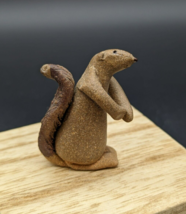 Vintage Squirrel Ceramic Clay Hand Made Marked LEE - $18.36