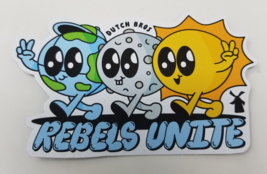 Dutch Bros Sticker April 2024 Solar Eclipse &quot;Rebels Unite&quot; Earth Moon Sun - £7.73 GBP