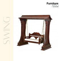 Furniture BoutiQ Hand-carved Solid Wood Indian Swing | Carving Swing | J... - £5,527.33 GBP