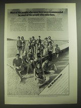 1974 Club Mediterranee Ad - Most of the people who come here were recomm... - £14.65 GBP