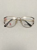 Oversized Marcolin Accuflex Gold & Black Diva Style Eyeglass Frames 55-17-130 - £31.96 GBP