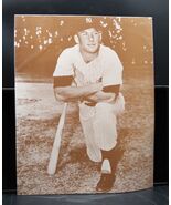 Vtg New York Yankees Mickey Mantle Sepia Photo Print 11X14 Baseball Hall... - €25,75 EUR