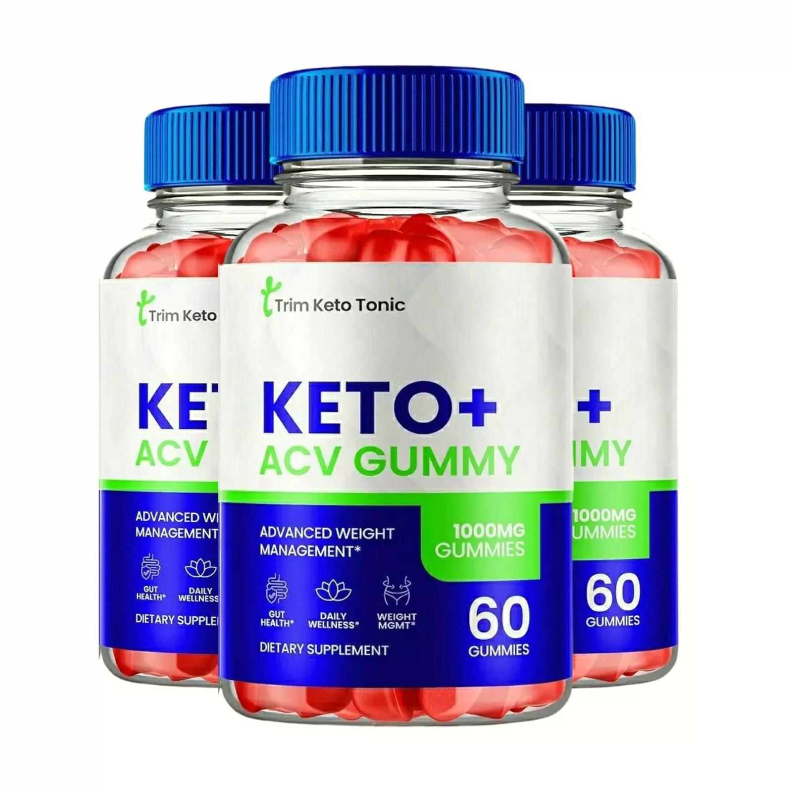 3-Pack Trim Keto Tonic ACV Gummies, Trim Tonic Keto ACV Gummies - 180 Gummies - £68.54 GBP